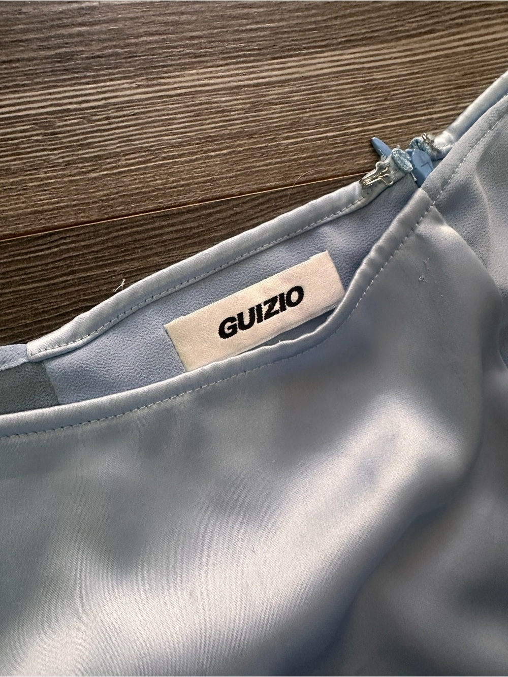 Danielle Guizio Two-Tone Light Blue and Gray Maxi Skirt